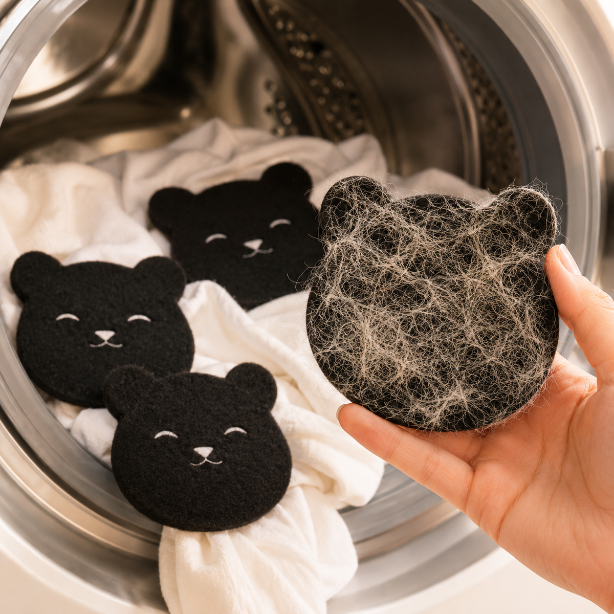"First time in years I pulled a black hoodie out of the wash with zero fur on it." — Emma R.
